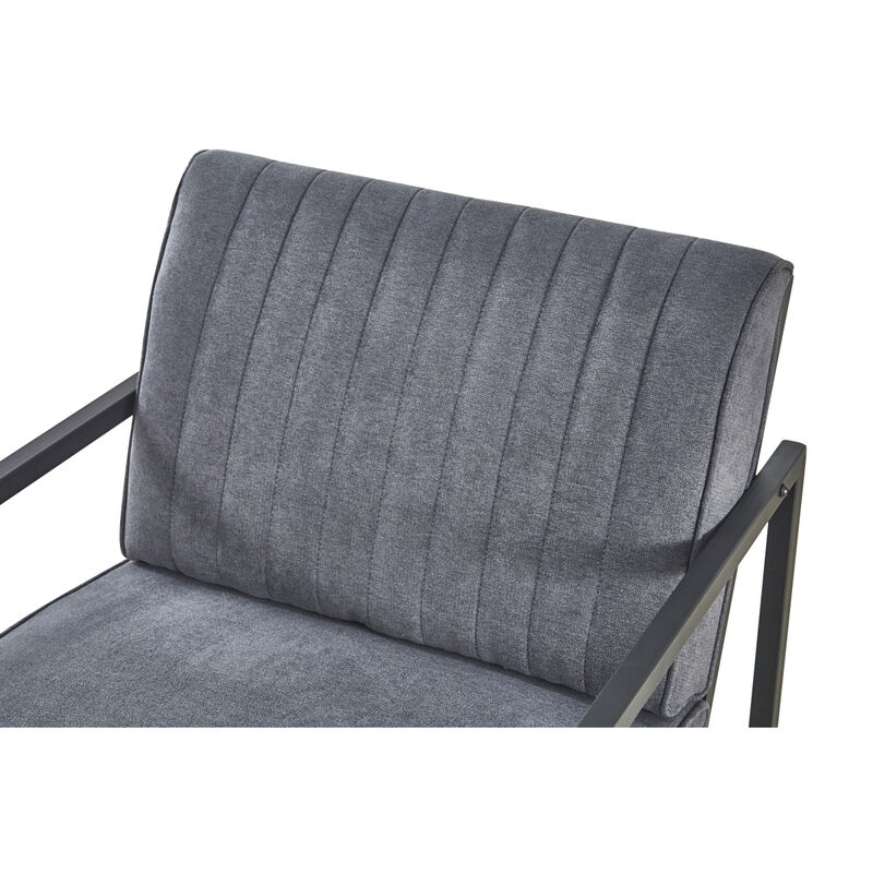 Modern design high quality fabric + steel armchair, for Kitchen, Dining, Bedroom, Living Room