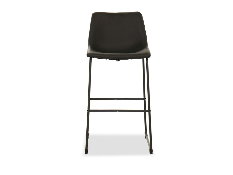 Centiar Tall Upholstered Bar Stool, Black