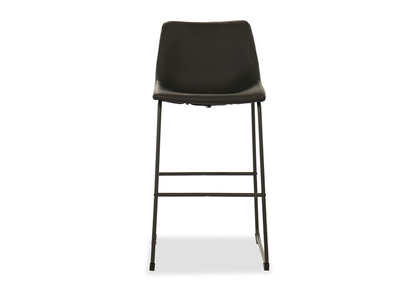 Centiar Tall Upholstered Bar Stool, Black