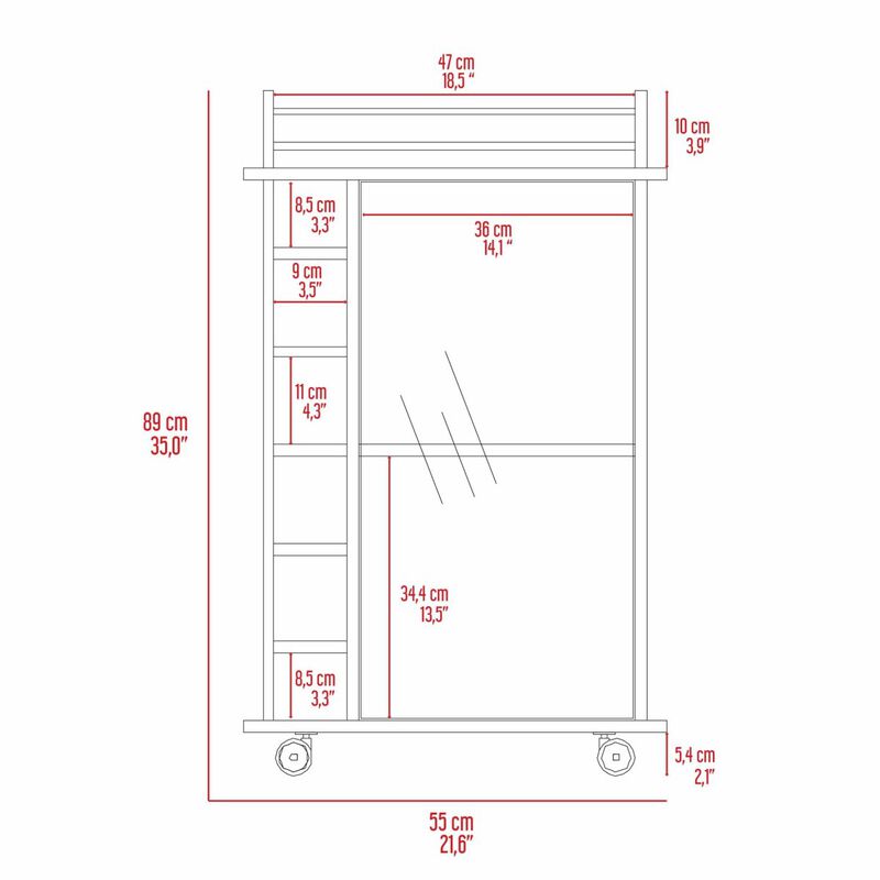 Cannon 2-Drawer Nightstand White And Light Oak