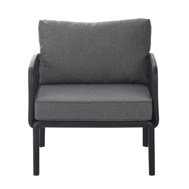 Merax Modern Patio Club Chair for Porch, Balcony