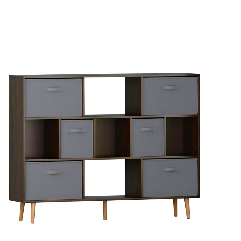Bookshelf Modern & Functional Bookcase for Home, Office & Living Room Organization