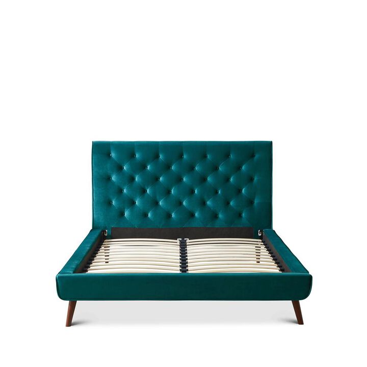 Ashcroft Furniture Co Dillon Queen Velvet Platform Bed