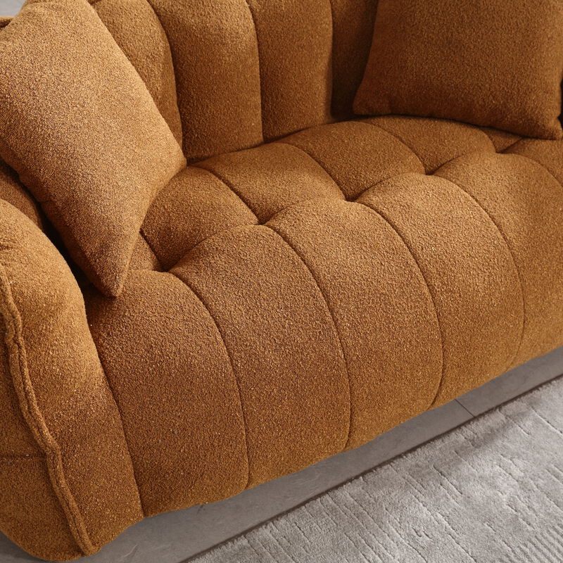 Merax Chenille Lazy Bean Bag Loveseat for Living Room