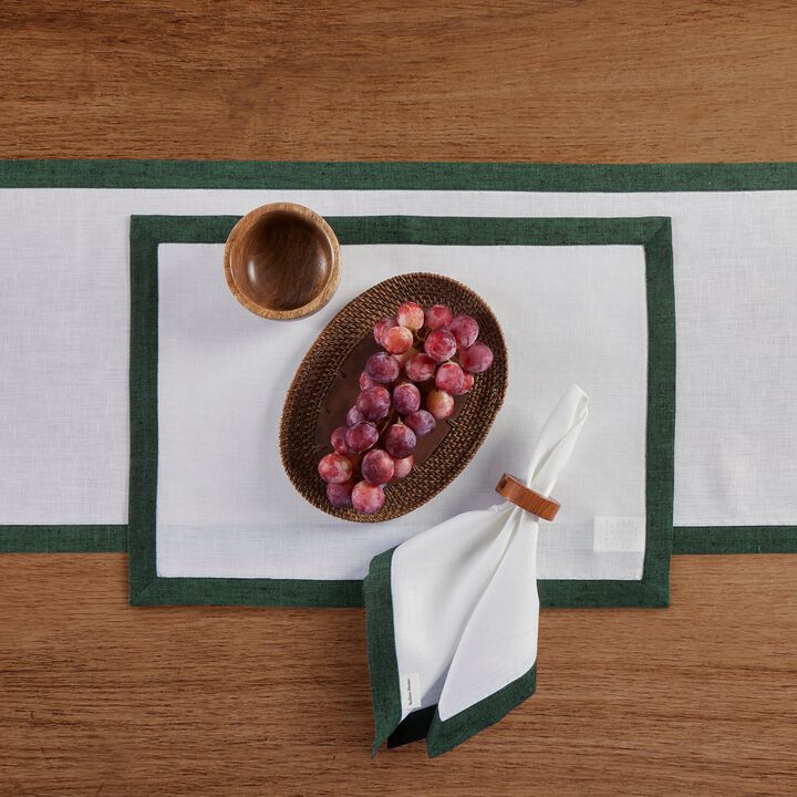 Solino Home 100% Pure Linen Placemats 14 x 19 Inch Set of 4 | Classic