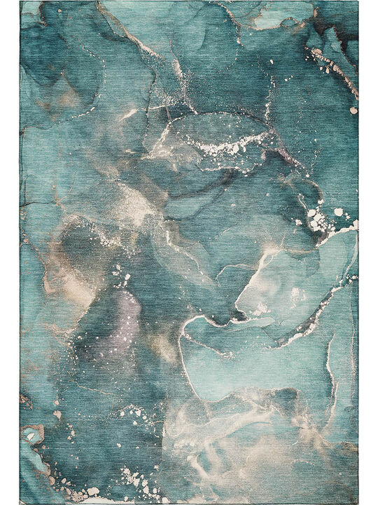 Odyssey OY11 Teal 8' x 10' Rug