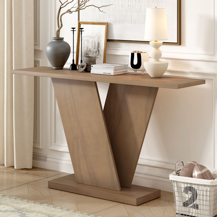 Merax V-Base Design Console Table for Entryway Living Room
