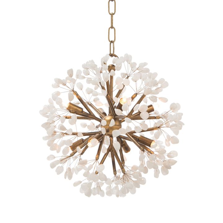 Quartz Crystal Spherical Eight-Light Chandelier