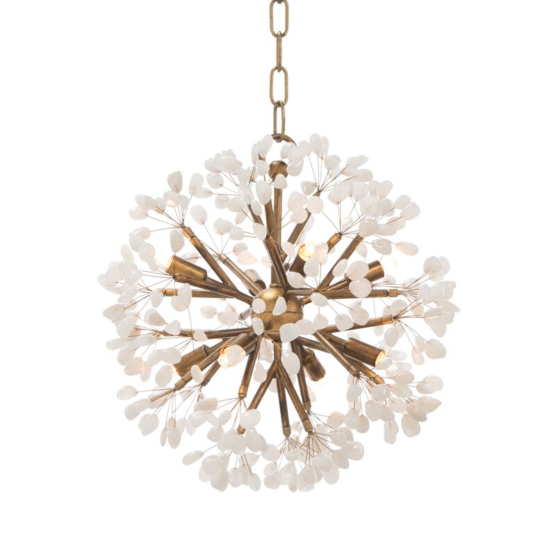 Quartz Crystal Spherical Eight-Light Chandelier