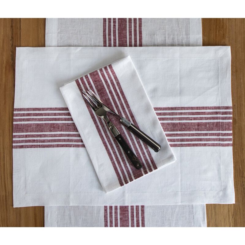 Solino Home 100% Pure Linen Table Runner | Farmhouse