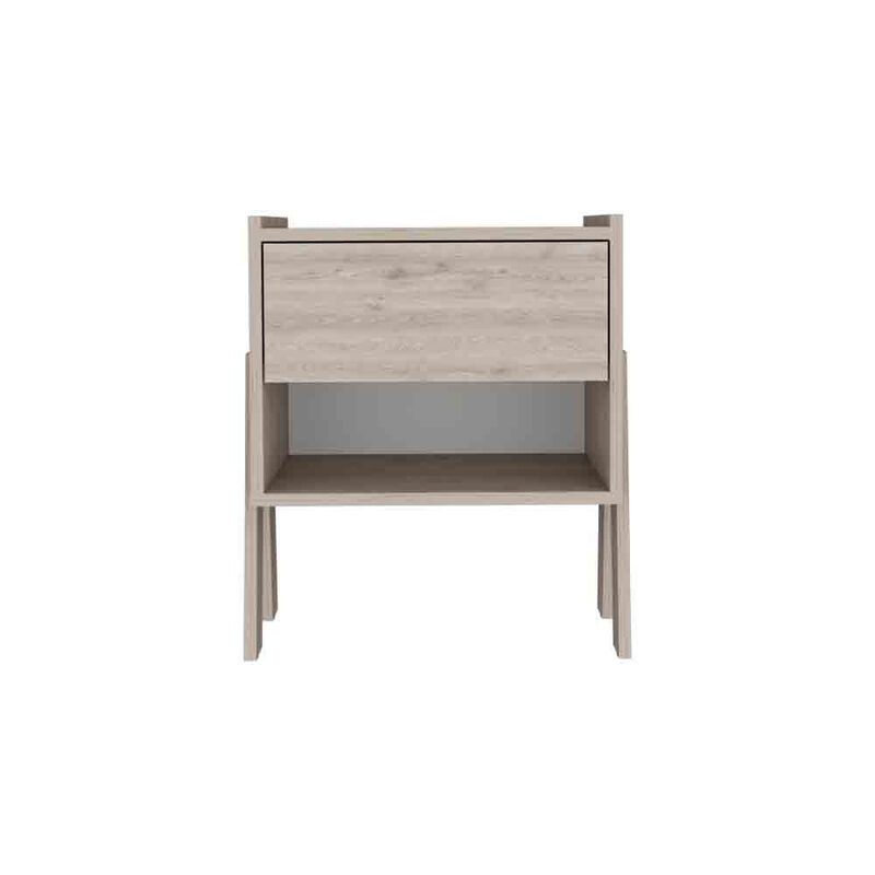 Nightstand Ferku, Bedroom, Light Gray