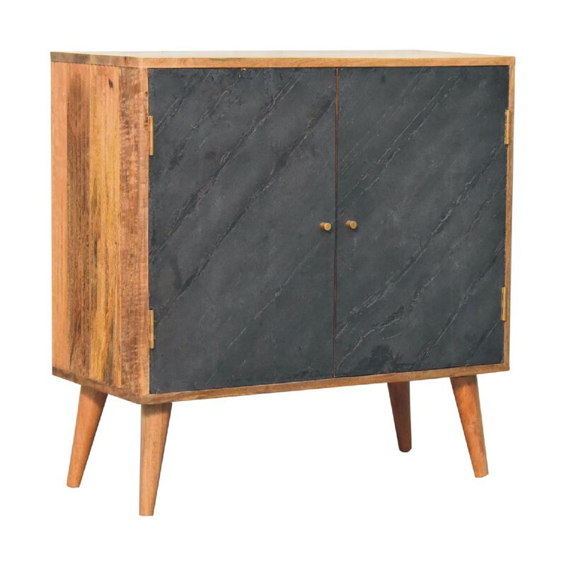 Artisan Furniture  Slade Solid Wood 2 Door Oak-ish Cabinet