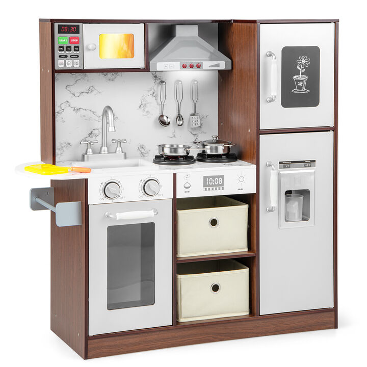 Kids Modern Toy Kitchen Playset with Attractive Lights and Sounds