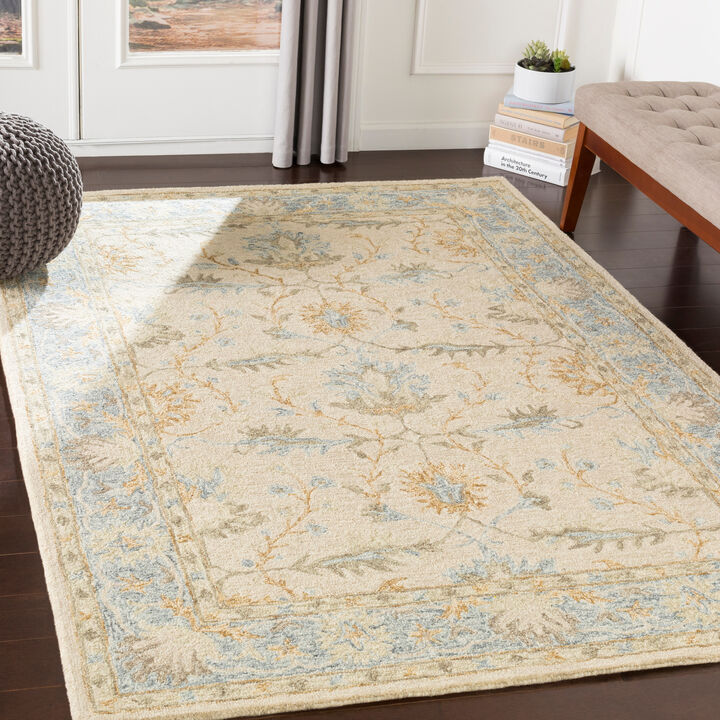 Panipat PNP-2308 2' x 3' Green Rug