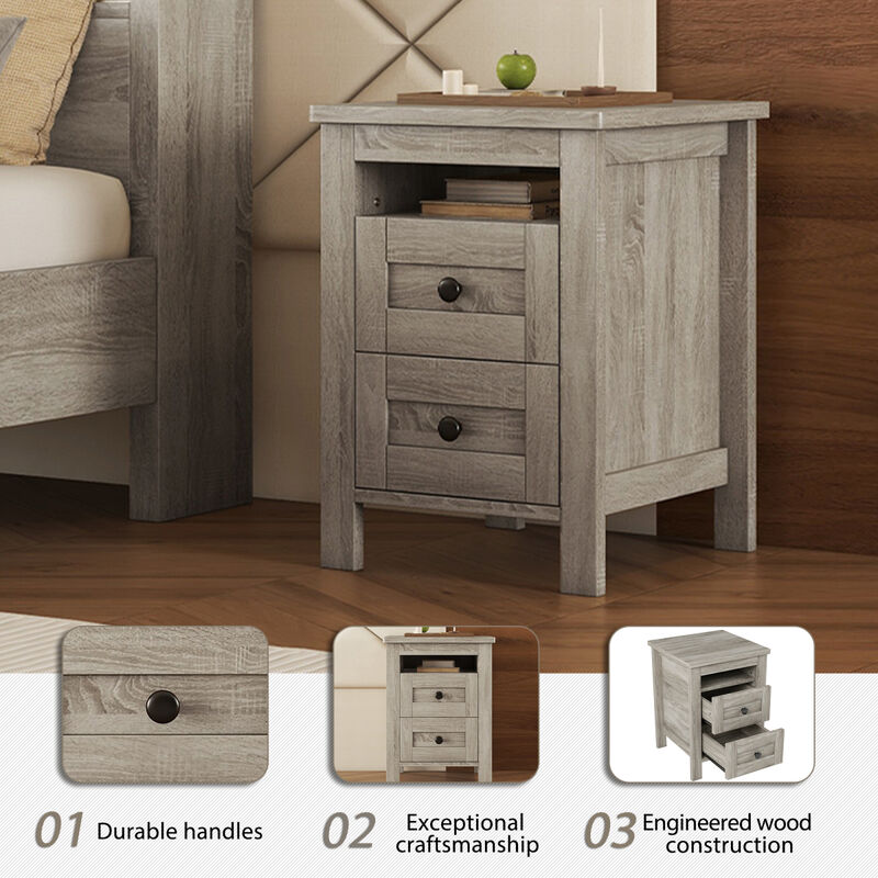 Farmhouse Queen Bedroom Set, Gray