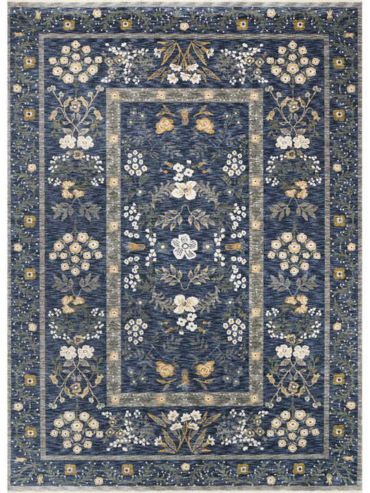 Kismet KIS01 Navy 5' x 7'9" Rug by Rifle Paper Co.