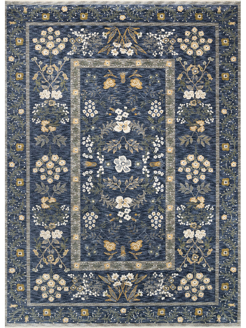 Kismet KIS01 Navy 5' x 7'9" Rug by Rifle Paper Co.