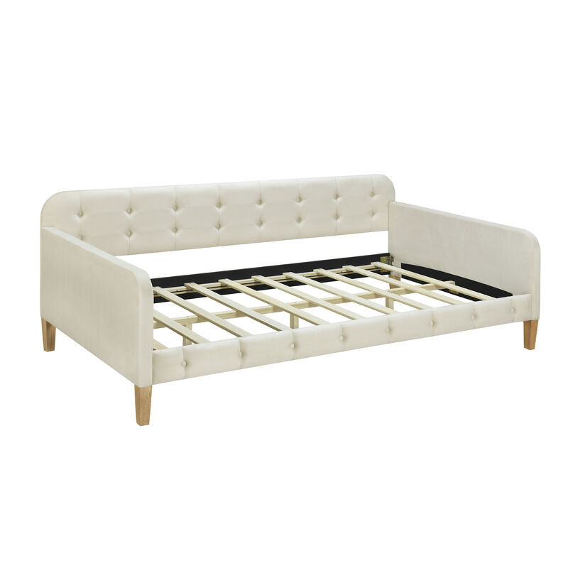 Merax Modern Upholstered Daybed with 4 Support Legs