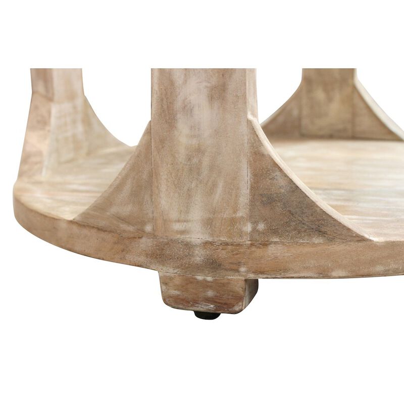 Alex Hamilton Jenna Round End Table with Shelf