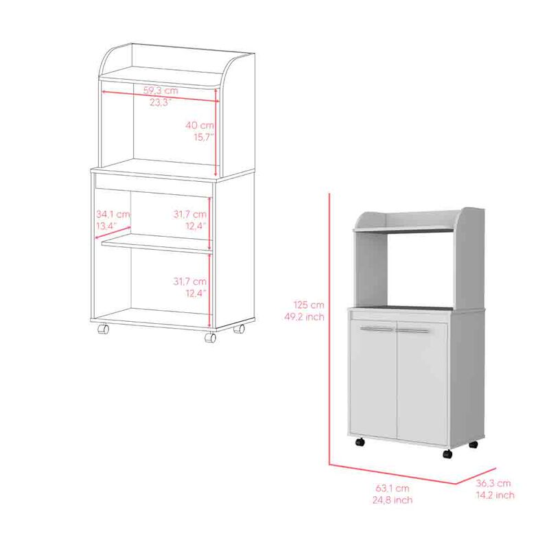 Kitchen Cart Totti, Kitchen, White