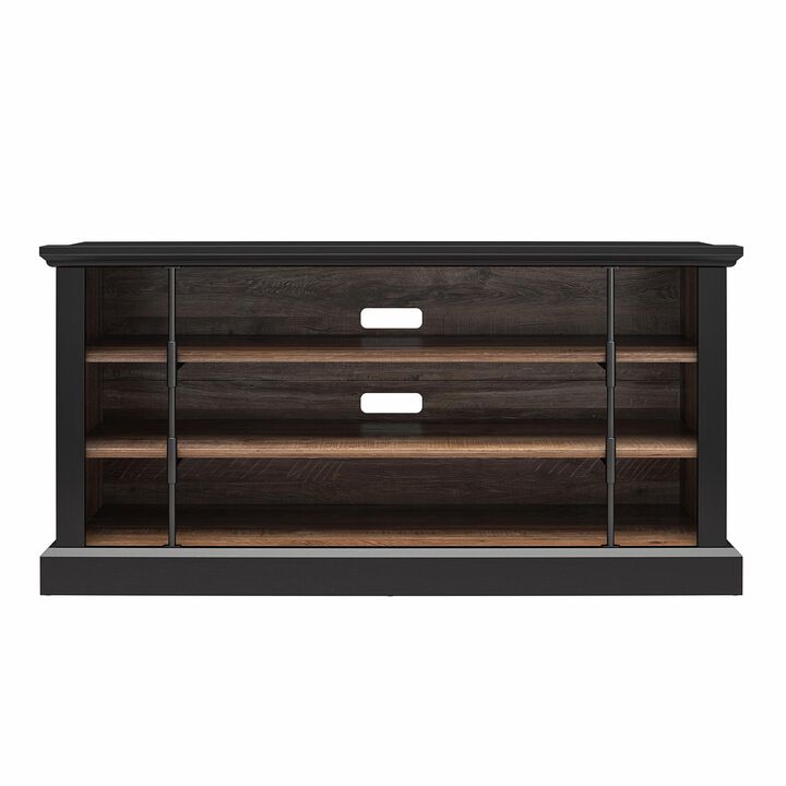 Hoffman Rustic TV Stand for TVs up to 50", Black and Walnut