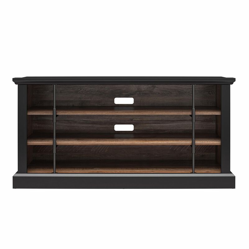 Hoffman Rustic TV Stand for TVs up to 50", Black and Walnut