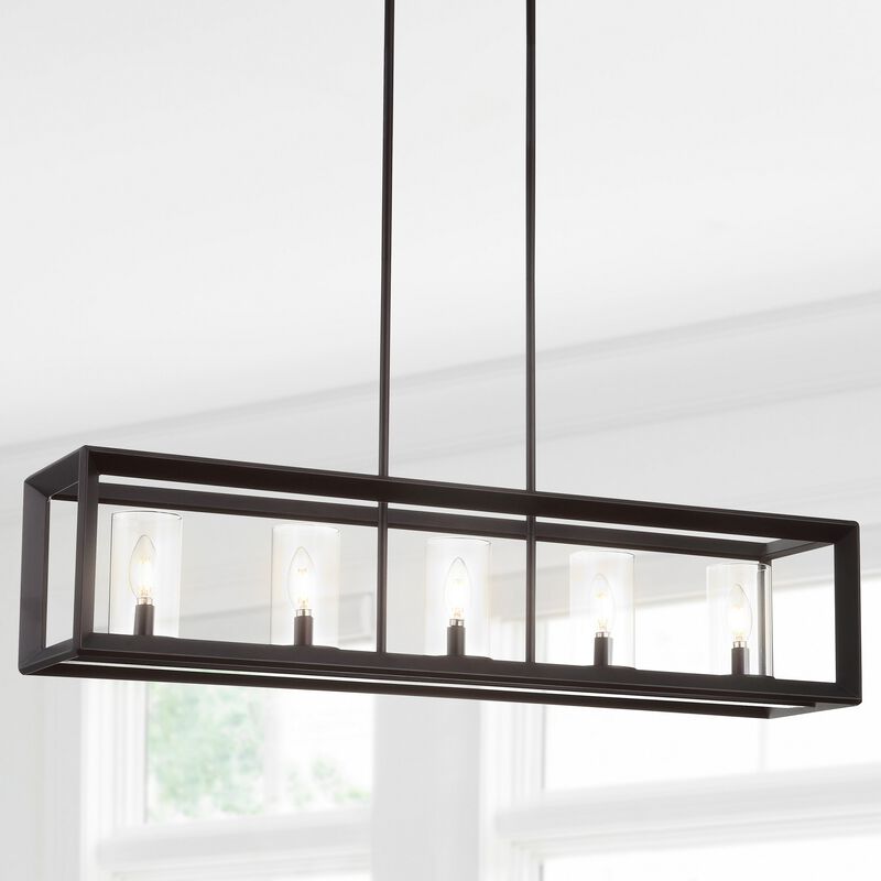 Anna Linear Metal/Glass LED Pendant