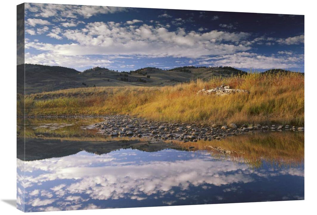 Absaroka Range and Slough Creek, Yellowstone National Park, Wyoming-Canvas Art-32x24