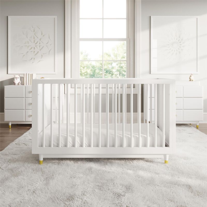 Aviary 3-in-1 Crib with Adjustable Mattress Height, White