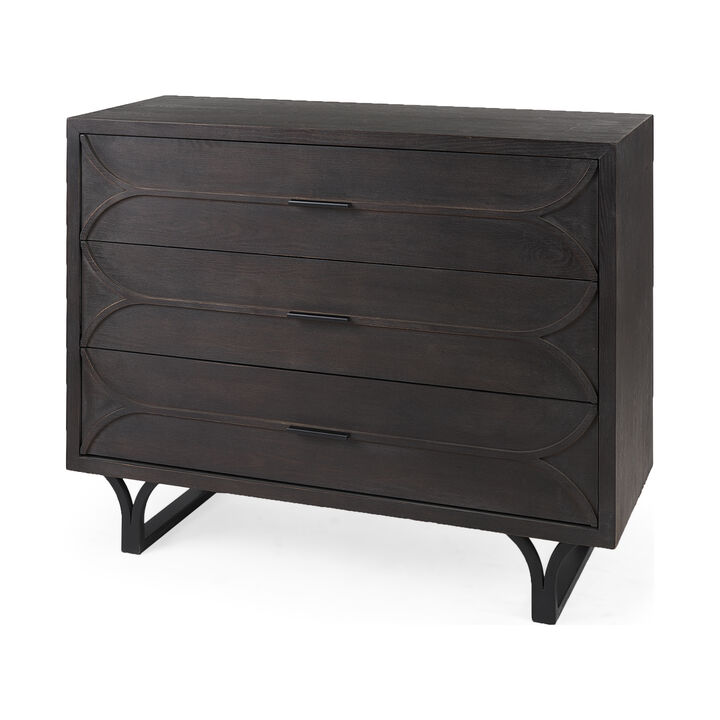 Giselle Dark Brown Accent Cabinet