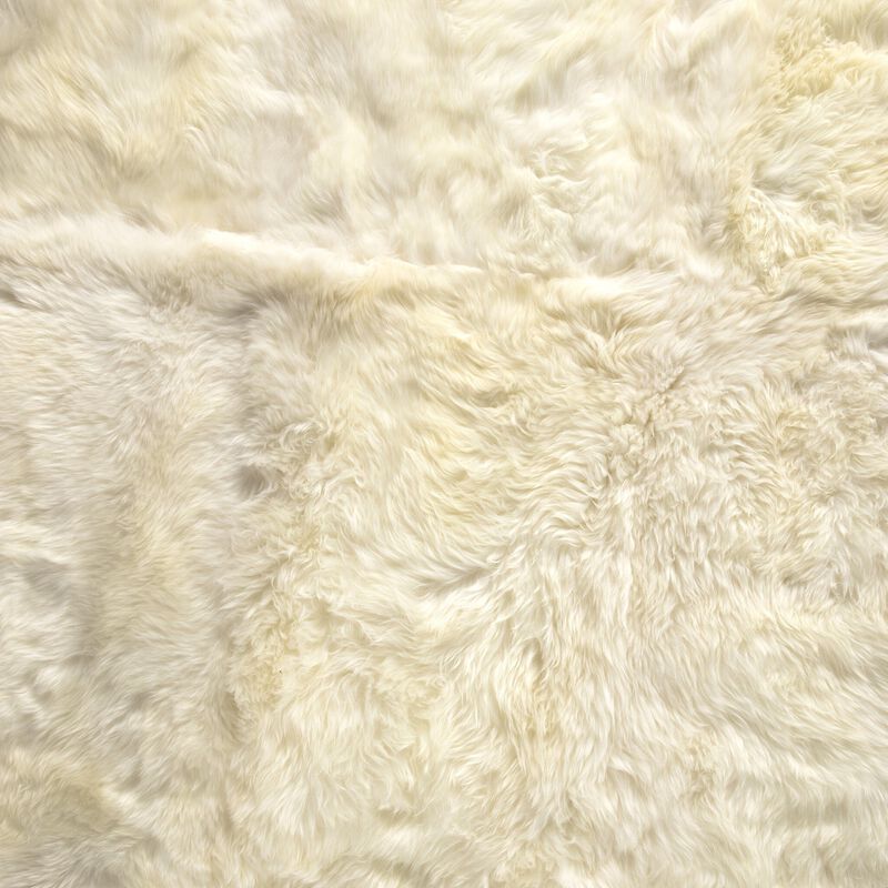 Lalo White Lambskin 4.5' x 5.75' Rug