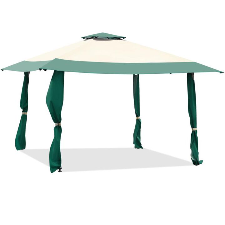 Hivvago 13 Feet x 13 Feet Pop Up Canopy Tent Instant Outdoor Folding Canopy Shelter