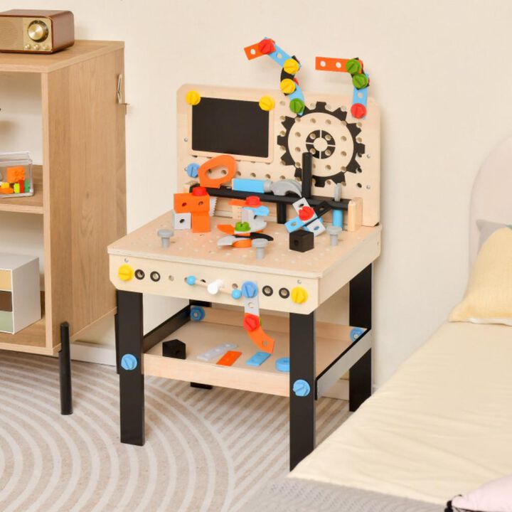 Hivvago Pretend Play Workbench with Tools Set and Realistic Accessories