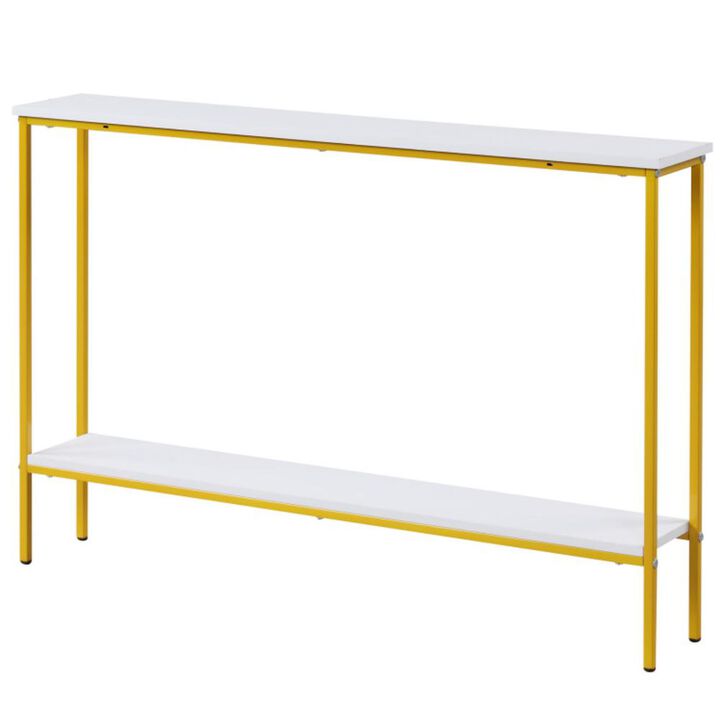 Hivvago 44 Inch Console Table with Shelf with Dual Anti-Tipping Kits