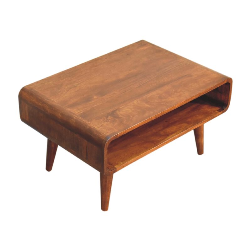 Open Chestnut  Solid Wood Media Unit