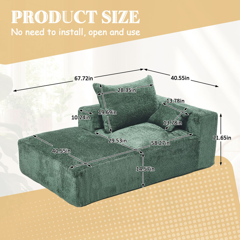 Merax Chenille 2-seat Lounging Sofa  Chair