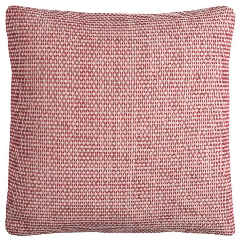Hivvago Red Ivory Scaled Diamond Pattern Throw Pillow