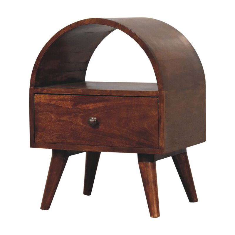 Artisan Furniture Solid Wood Chestnut Dome Bedside