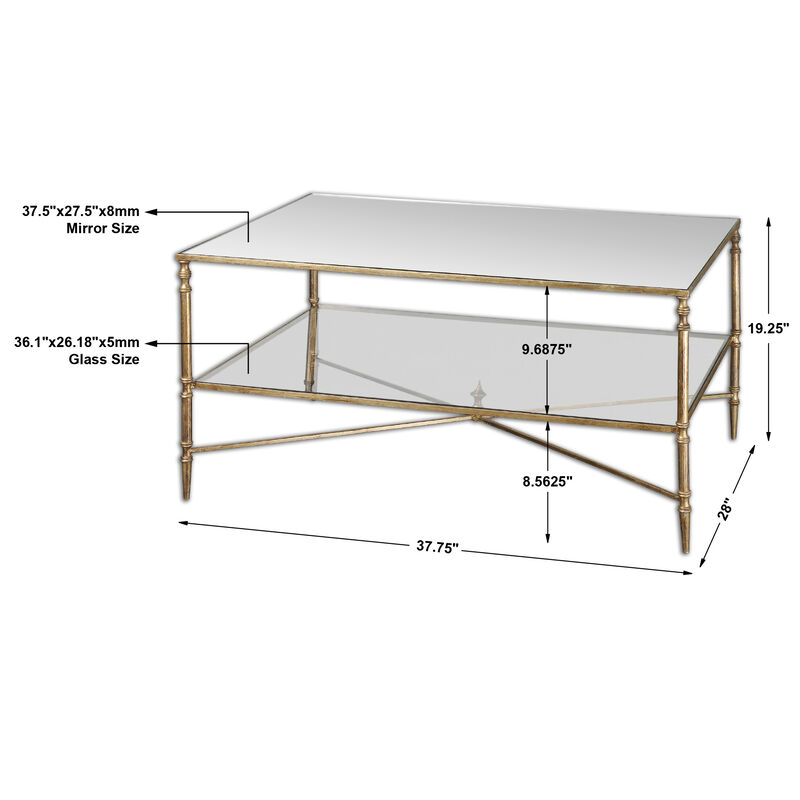 Henzler Mirrored Glass Coffee Table