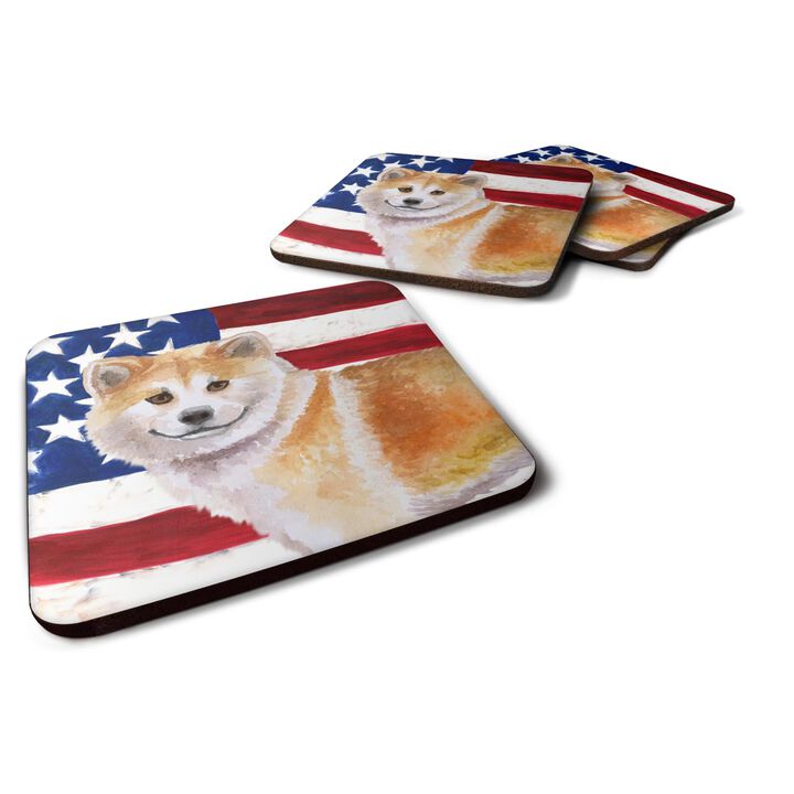 Caroline's Treasures Shiba Inu Patriotic Decorative coasters, Multicolor