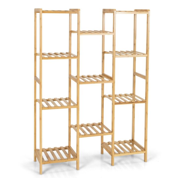 Hivvago 9/11-Tier Bamboo Plant Stand for Living Room Balcony Garden