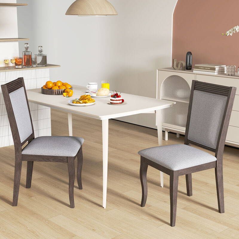 Wood Dining Chairs Set of 2 for Dining Room or Kitchen with Classic Design