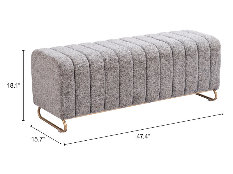 Pender Bench Stone Gray