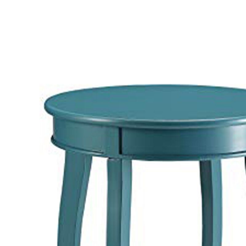 Affiable Side Table, Teal Blue-Benzara