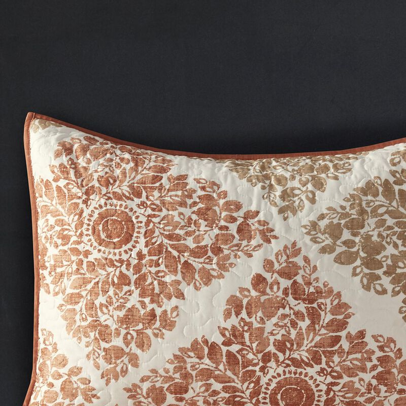 Gracie Mills Mitchell 6-Piece Reversible Quilt Set and Coordinating Throw Pillows