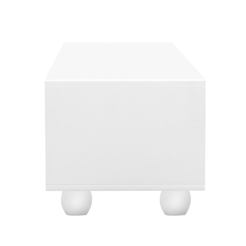 Merax Modern Storage Cabinet TV Stand with Glass Door