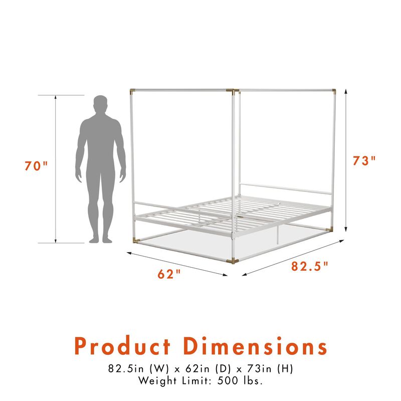 Celeste Canopy Metal Bed