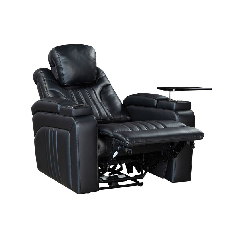 Power Recliner with Adjustable Headrest and Charging Options
