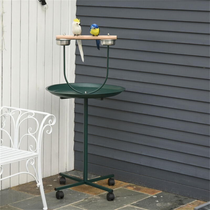 Bird Perch Stand, Adjustable Stand for Bird Cage or Outdoor Garden