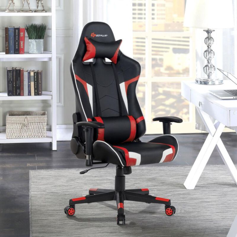 Hivvago Reclining Swivel Massage Gaming Chair with Lumbar Support